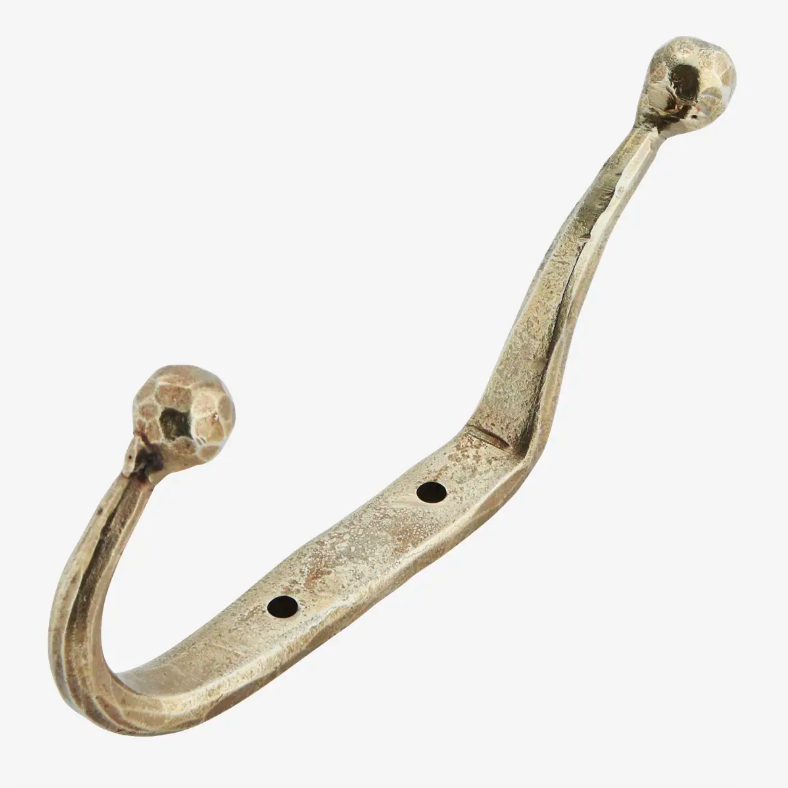 Antique Brass Hook - Design Vintage