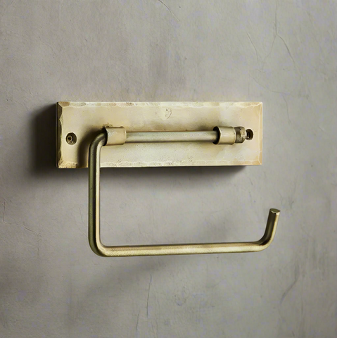 Antique Brass Toilet Roll Holder