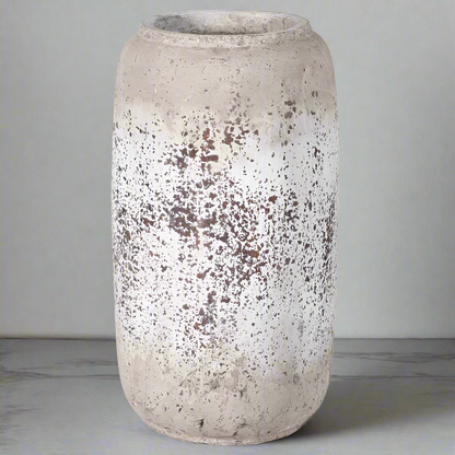 Tall Rustic Stone Vase - Design Vintage