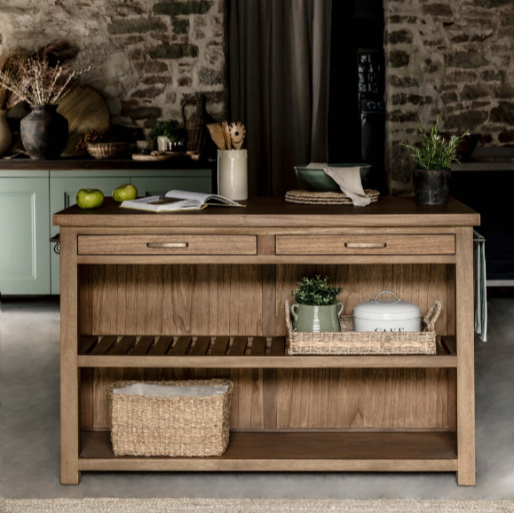 Bayur Wood Kitchen Island - Design Vintage