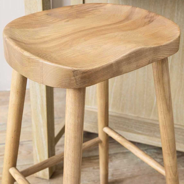 Solid Ash Bar Stool