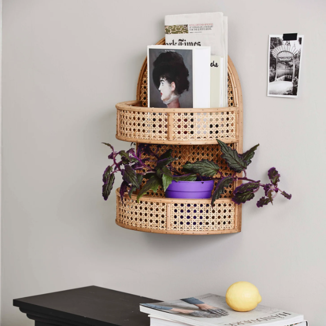 Rattan Webbing Shelf