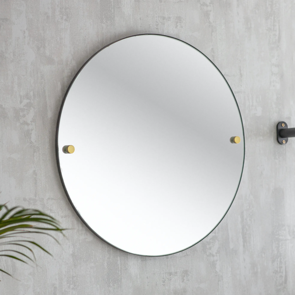 Black Steel Bathroom Mirror - Design Vintage