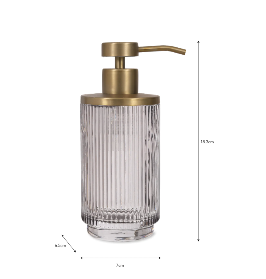 Brass + Glass Soap Dispenser - Design Vintage