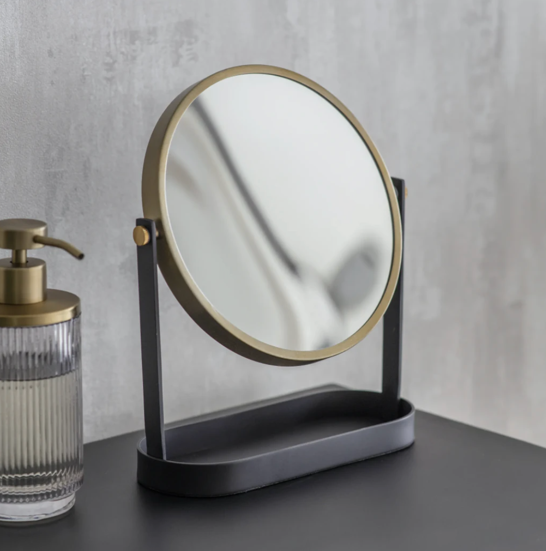 Brass + Glass Soap Dispenser - Design Vintage