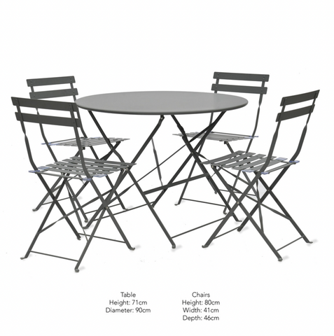 Carbon Bistro Dining Set