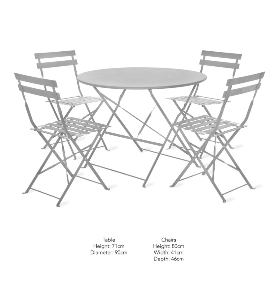 Chalk Bistro Dining Set - Design Vintage