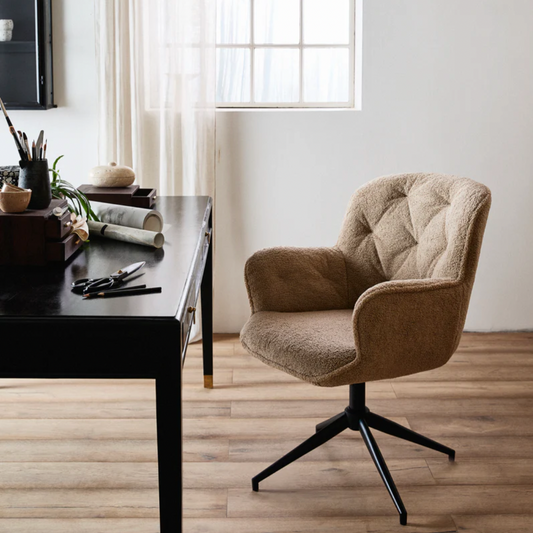 Leah Boucle Office Chair - Design Vintage