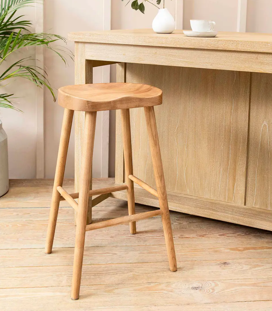 Solid Ash Bar Stool