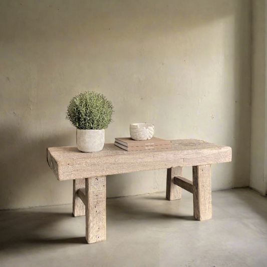 Vintage Elm Bench 'Finn'