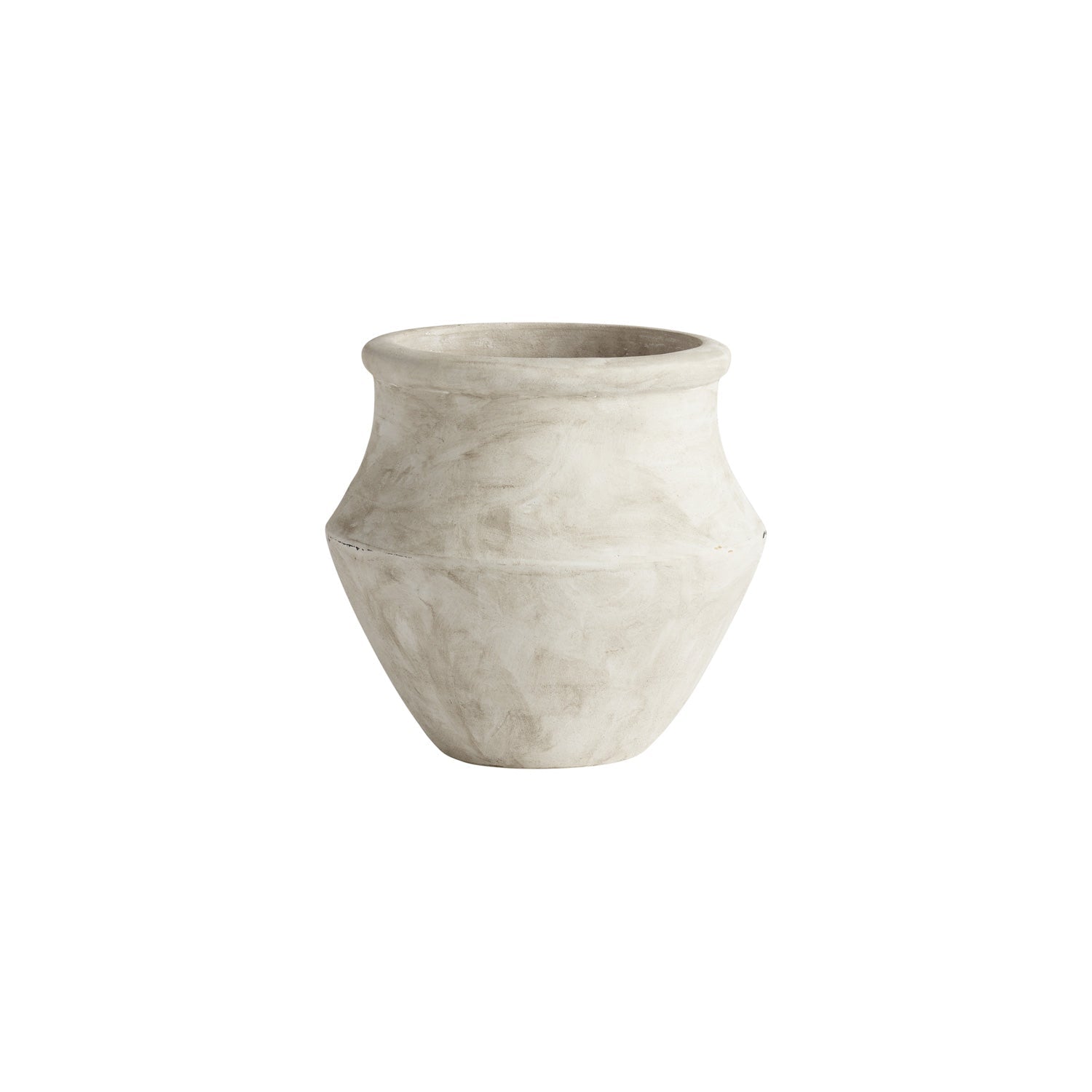 Small Grecian White Pot - Design Vintage