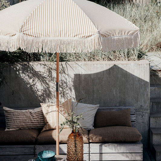 Stripe Garden Umbrella - Design Vintage