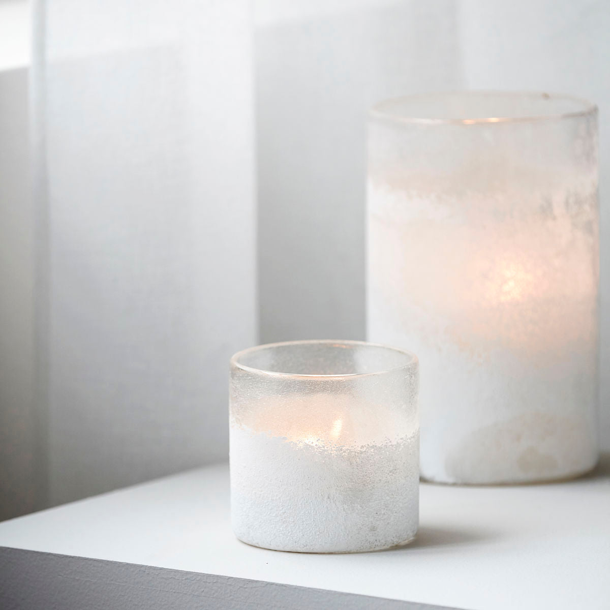 White Frost Candle Holder - Design Vintage