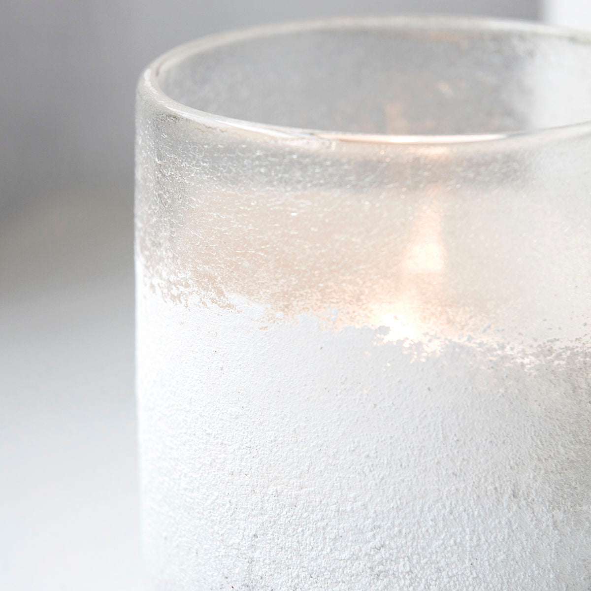 White Frost Candle Holder - Design Vintage