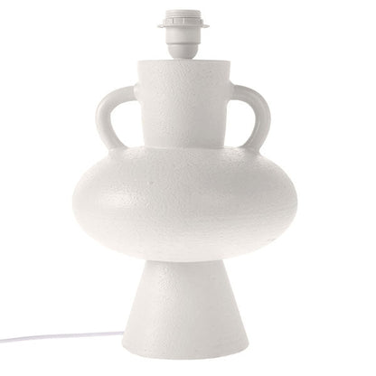 White Stoneware Lamp - Design Vintage