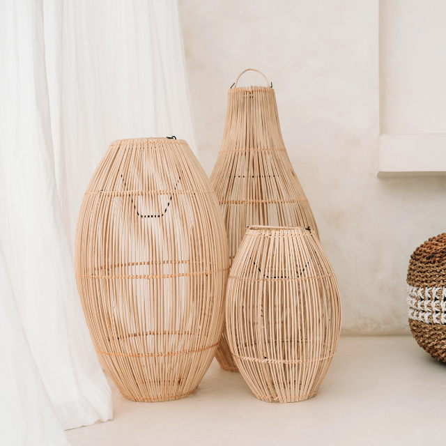 Zahi Rattan Lampshade - Design Vintage