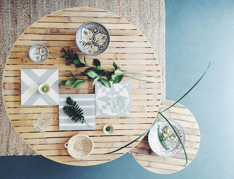 Round Bamboo Coffee Table