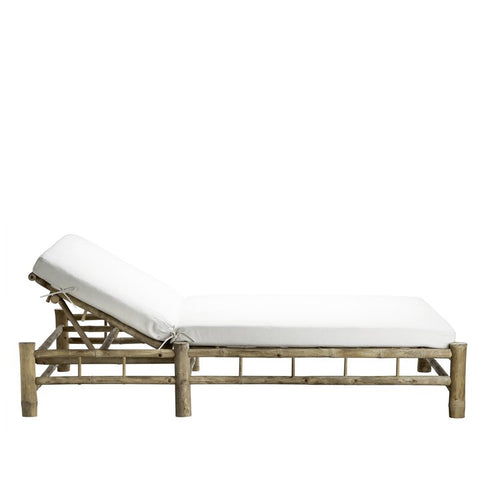 Double Bamboo Sunbed With Cushion