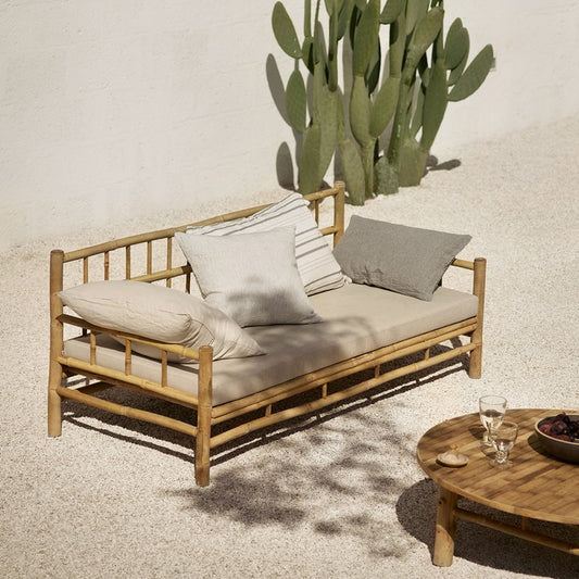 Ella Bamboo Sofa With Cushion - Design Vintage