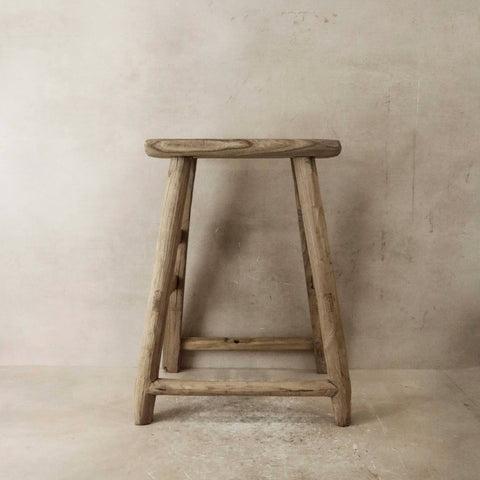 Vintage Elm Stool