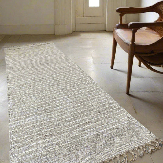 Narrow Stripe Jute Rug