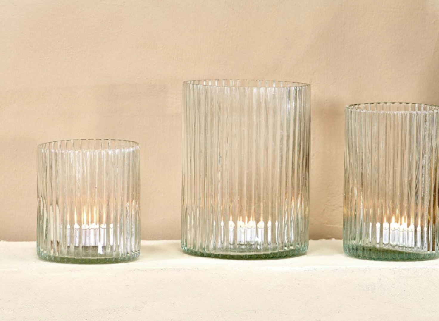 Malna Clear Glass Candleholder - Design Vintage