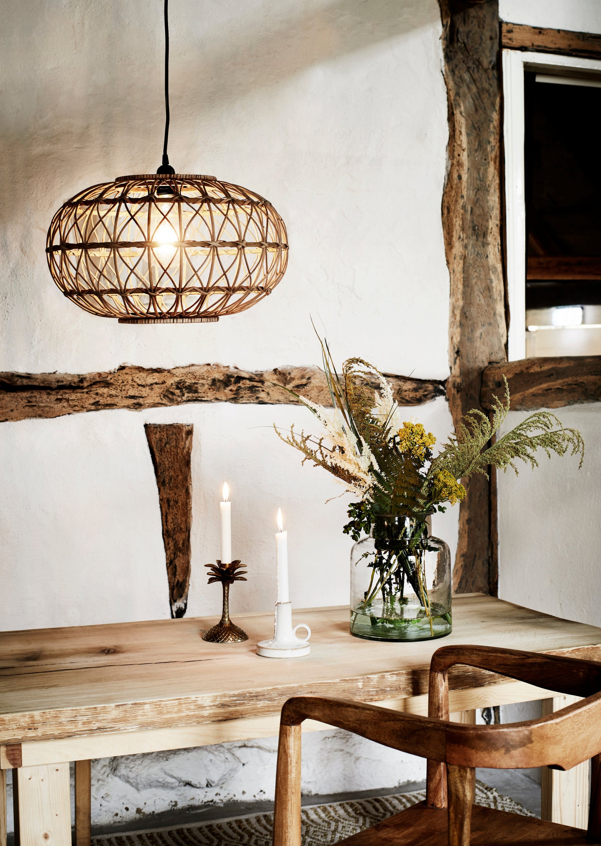 Tessa Rattan Pendant - Design Vintage