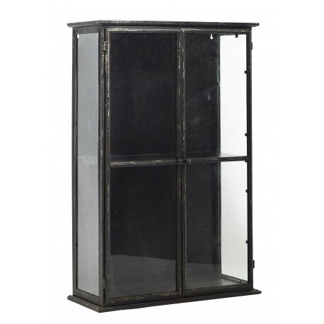 Black Iron Wall Cabinet - Design Vintage