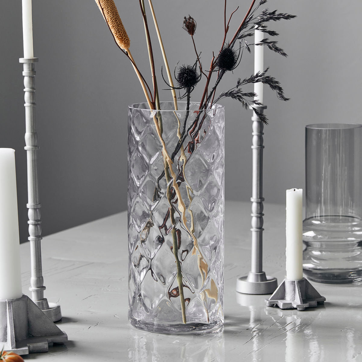 Textured Glass Vase - Design Vintage