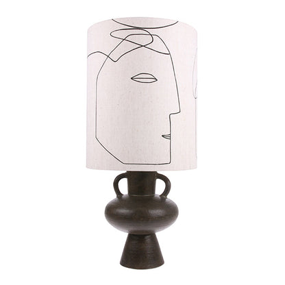 Linen Faces Lampshade - Design Vintage