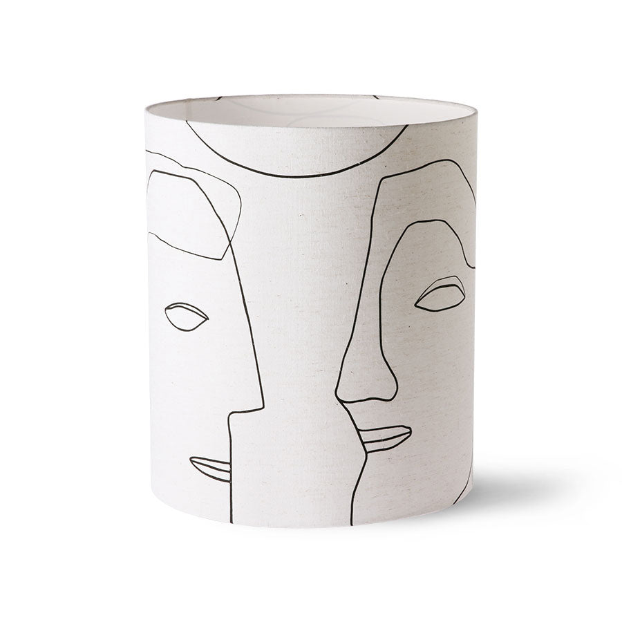 Linen Faces Lampshade - Design Vintage