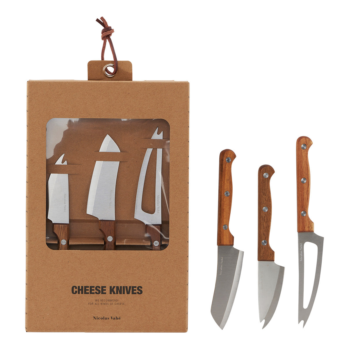 Acacia Cheese Knives - Design Vintage