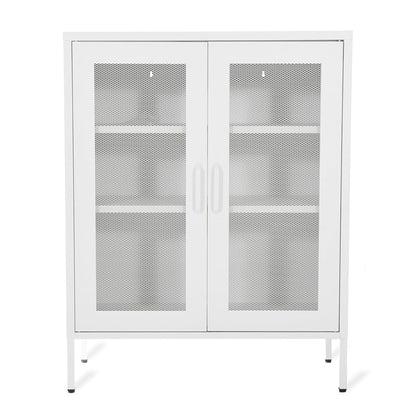 White Mesh Cabinet - Design Vintage